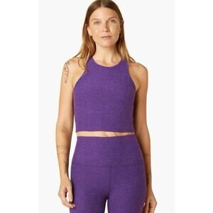 BEYOND YOGA Women's Spacedye Focus Cropped Tank Purple XS NWT $68